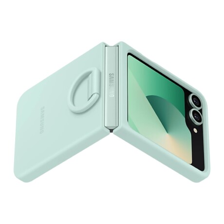 Funda Samsung Silicone Case con Anillo para Galaxy Z Flip6 Green