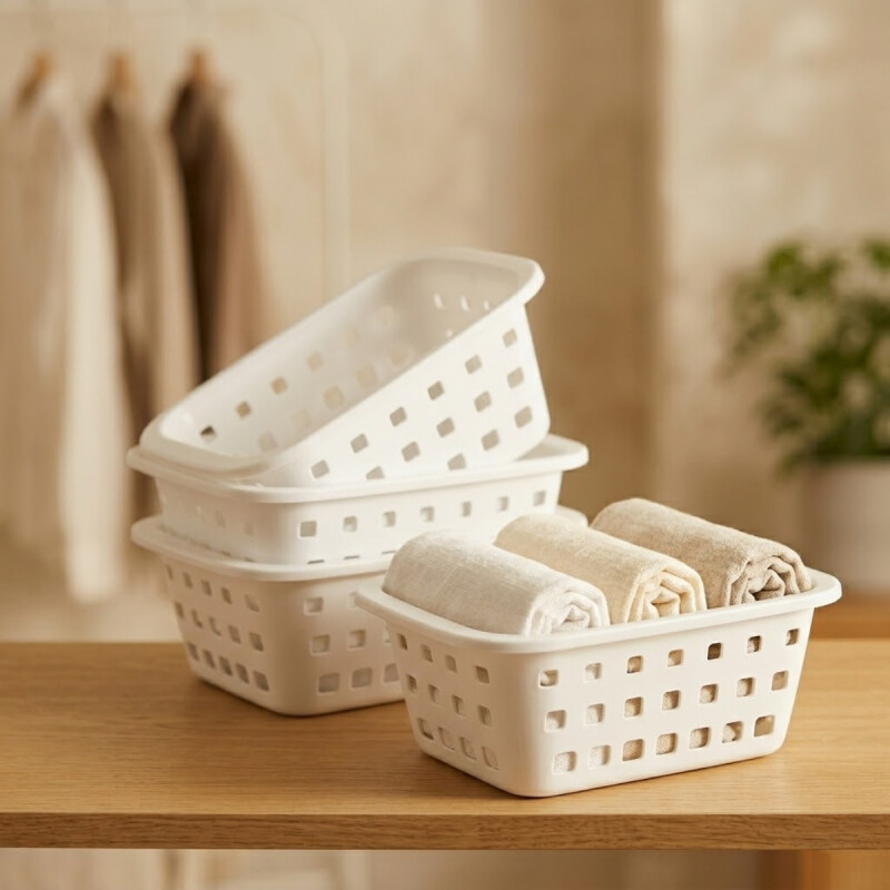 Set x4 Cesto pequeño 1,4 lts BLANCO