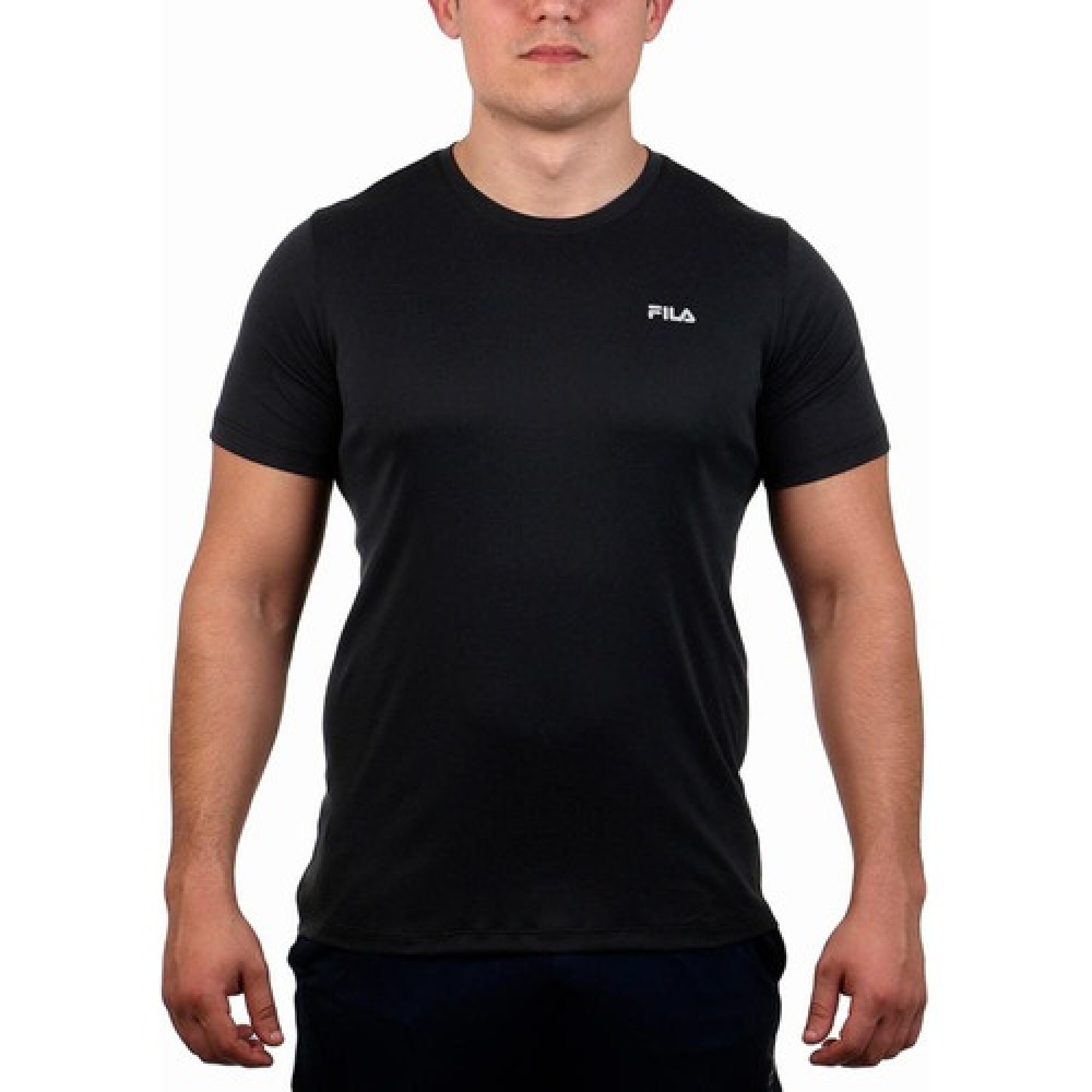 Remera Manga Corta para Hombre Fila Eclipse Negra M Electroventas