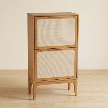 ZAPATERA 2 CAJONES MADERA MARRON PRAGA