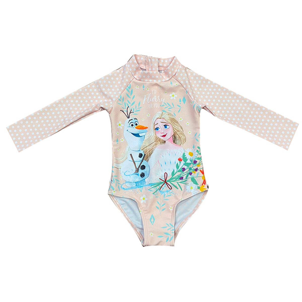 Malla Entera Infantil Frozen Manga Larga - BEIGE 