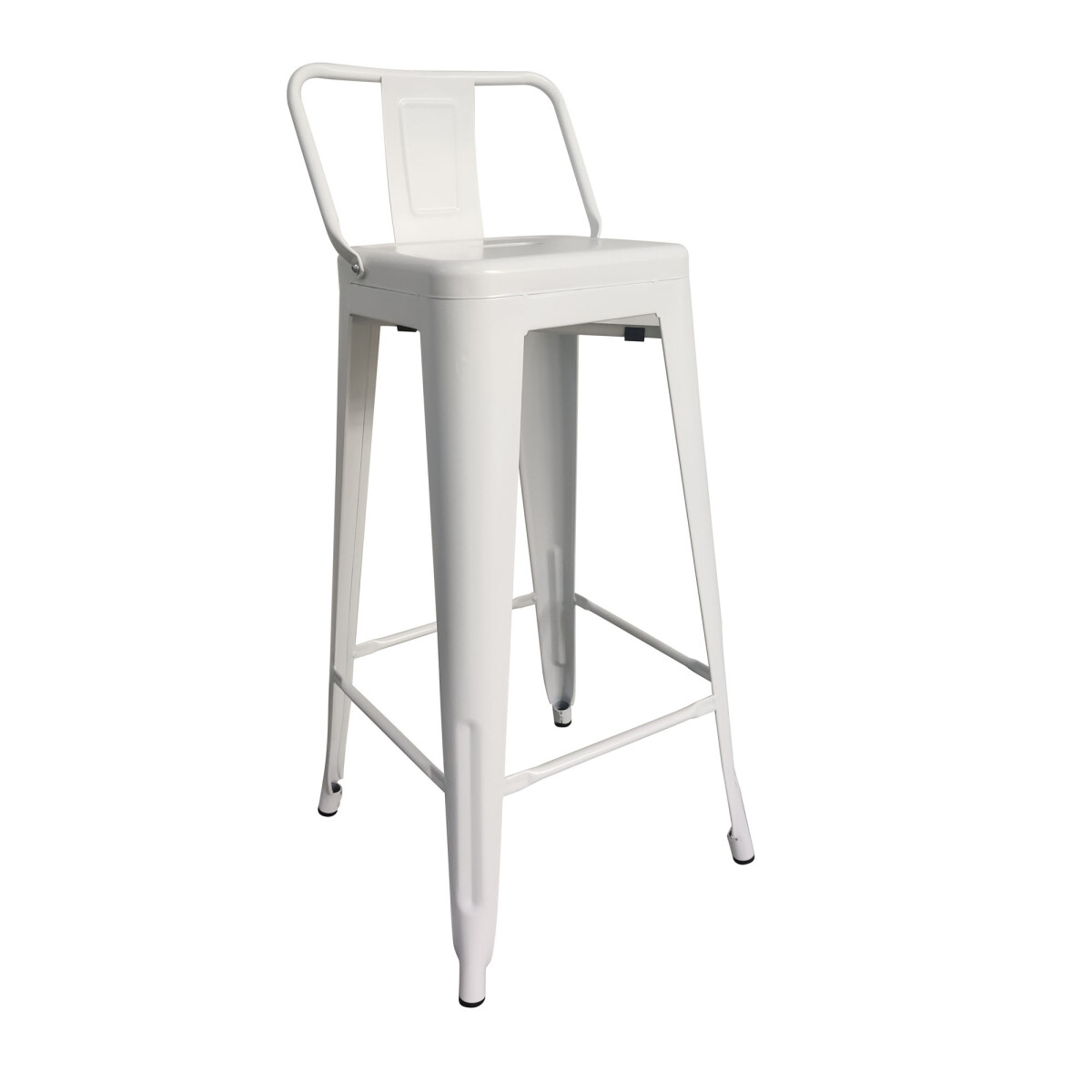 BUTACA TABURETE BAR CY-30 2 - METAL BLANCO ESTILO TOLIX 