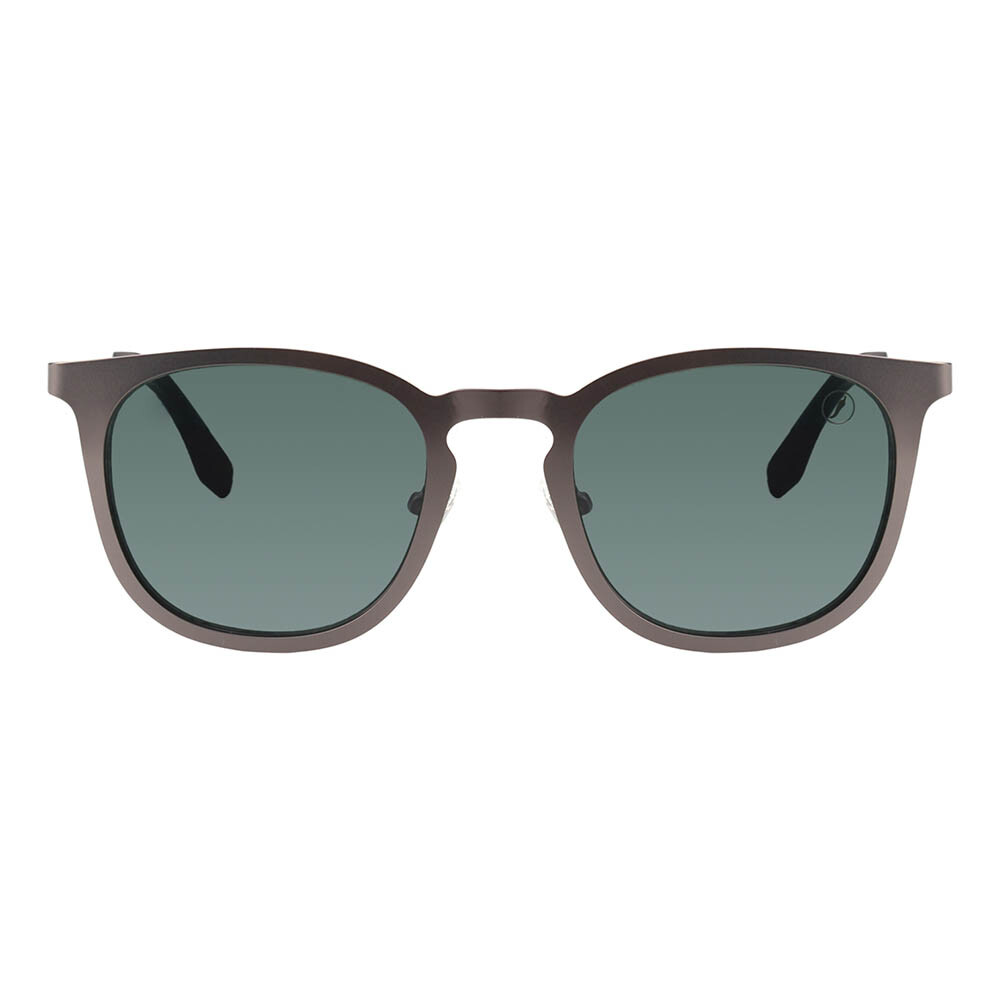 Lentes De Sol One Piece Redondo De Acero Inoxidable Verde/Ónix