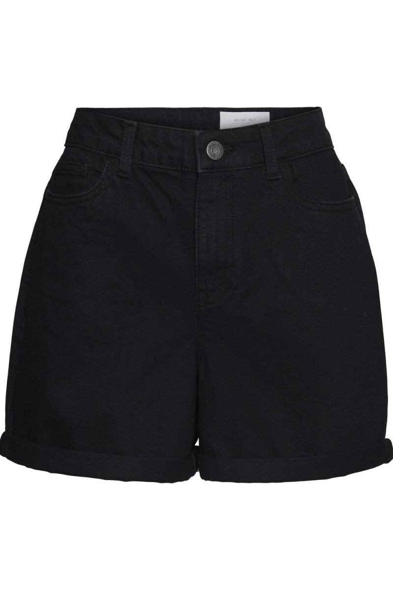 Short Smiley Relaxed Black Denim