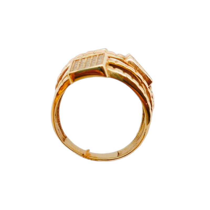 Anillo Tiras -Oro bajo-Piedra Zirconia-AN8216 conpiedra