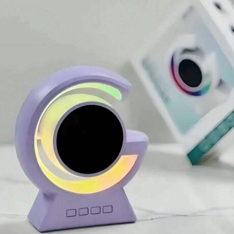 Parlante Pequeño Bluetooth Inalámbrico Portable c/ Luces RGB Lila