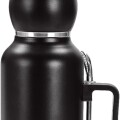 Set De Termo + Mate + Bombilla 1 Litro Acero Negro