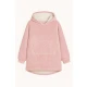 Buzo Manta Con Capucha Polar y Corderito unisex Rosa