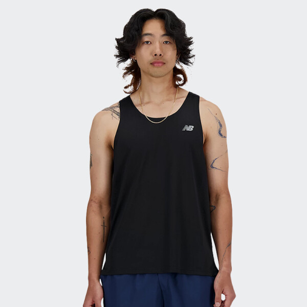 Musculosa New Balance Run Singlet Negro
