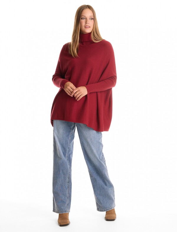 Polera Oversize BORDEAUX