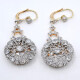 Caravanas En Oro 18K, Platino Con Brilliantes Y Diamantes Caravanas En Oro 18K, Platino Con Brilliantes Y Diamantes