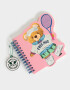 Anotadores Cuadernos y Memos Estampados Memo Anillado Con Formita De Oso Tenista - Combinacion Multicolor