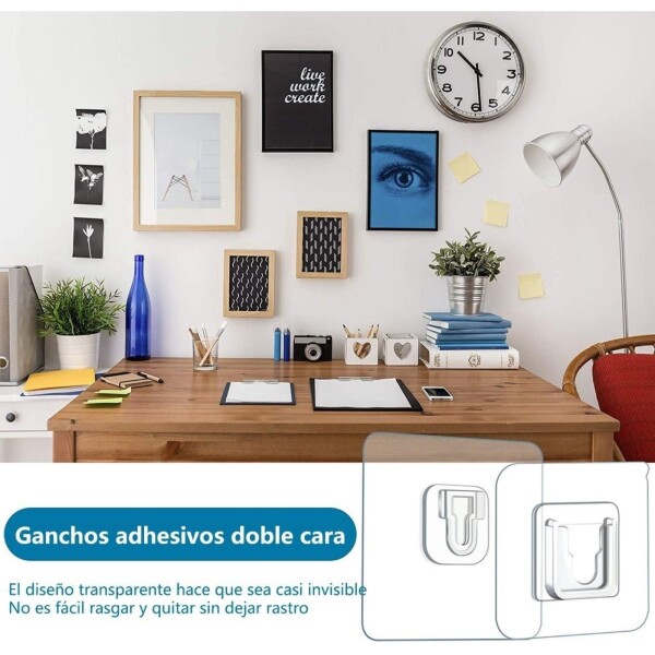 Soporte Gancho Colgador Adhesivo Pared Cuadro Resistente X50 Soporte Gancho Colgador Adhesivo Pared Cuadro Resistente X50