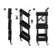 Carrito Organizador Plegable Con Ruedas 3 Niveles Multiuso Negro Carrito Organizador Plegable Con Ruedas 3 Niveles Multiuso Negro