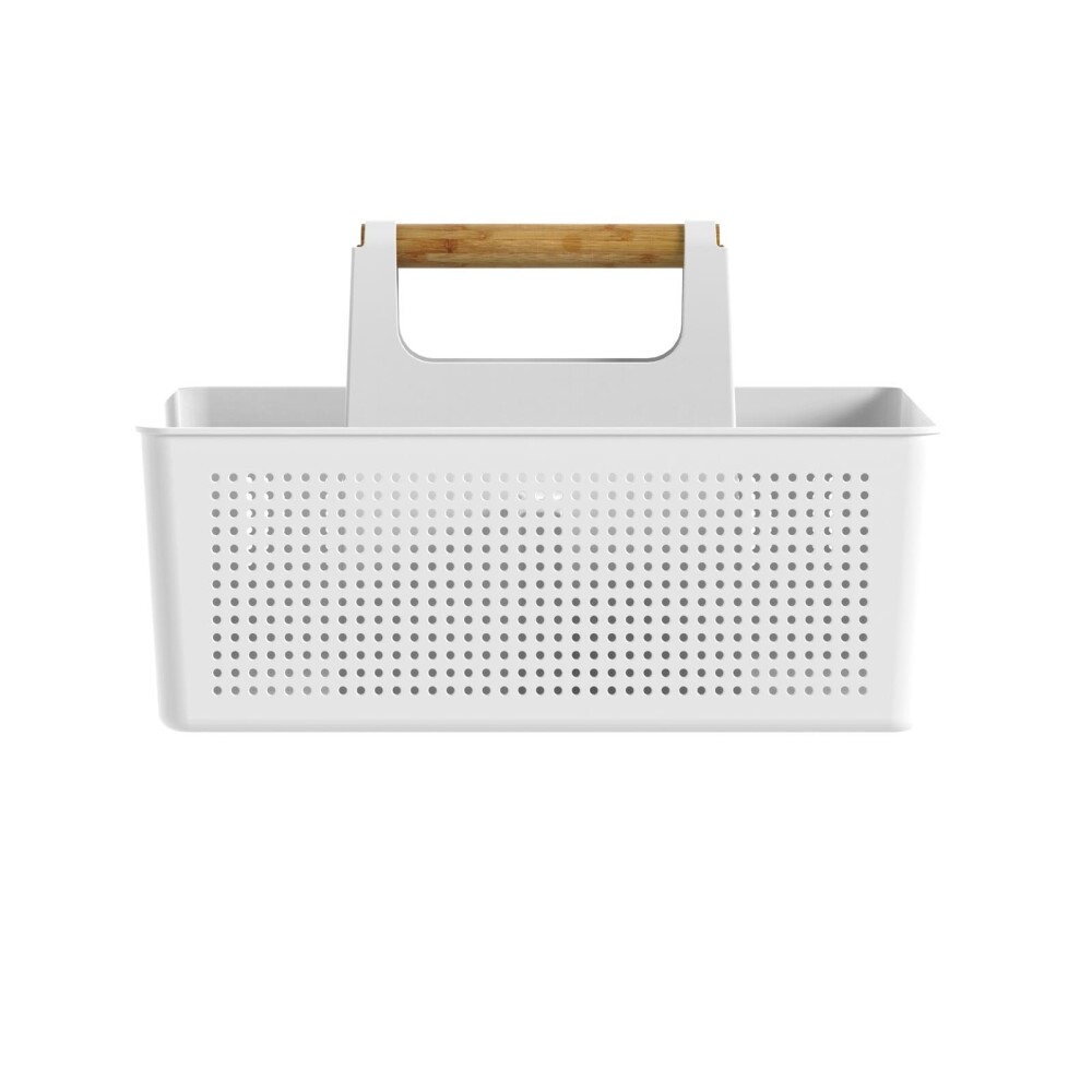 CESTA ALMACENAJE POLIPROPILENO BLANCO FLOW