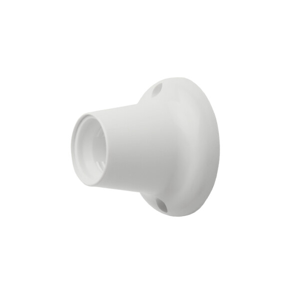 Portalámparas E27 d/pared receptáculo recto blanco M31324