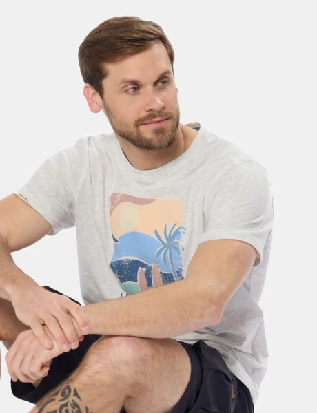 REMERA ESTAMPADA Gris