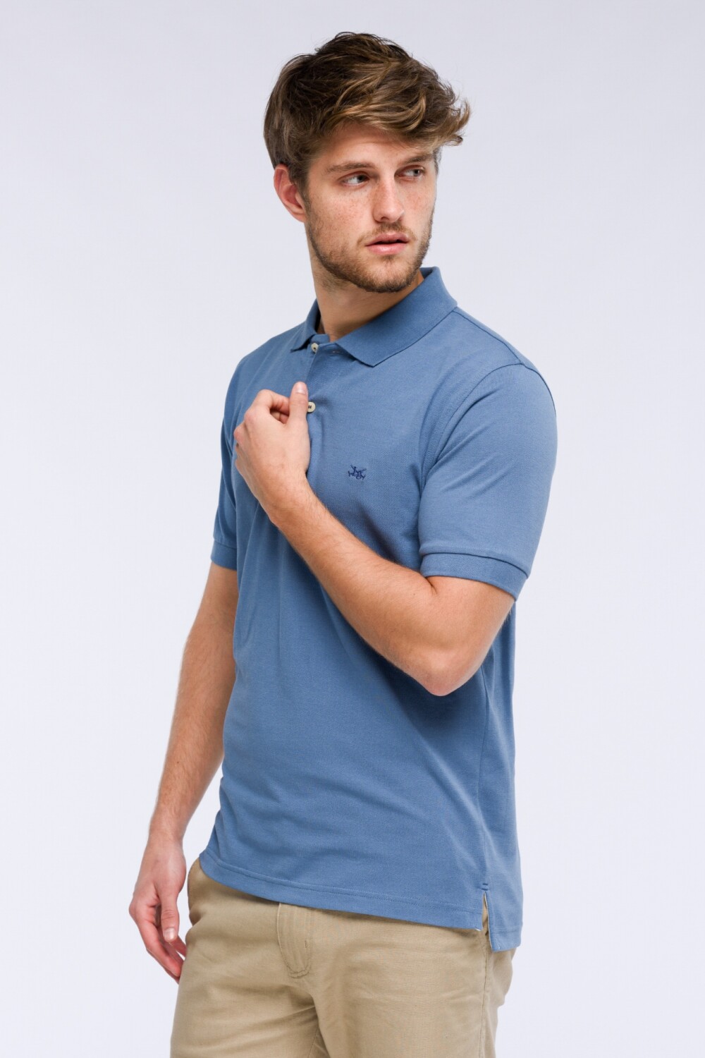 REMERA POLO PIQUE Celeste