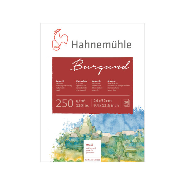Block de postales BURGUND - Hahnemühle 24 x 32 cm