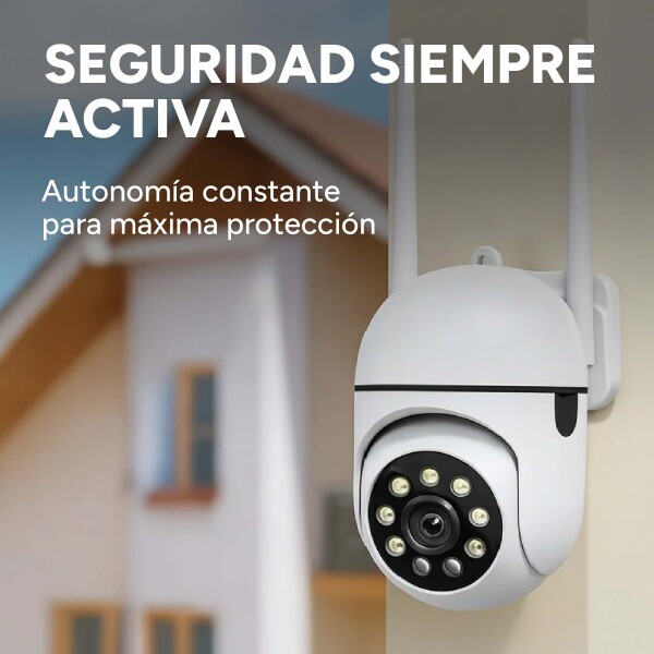 Cámara Seguridad WiFi 1080P Exterior Ip66 Inalambrica Noche Color Blanco