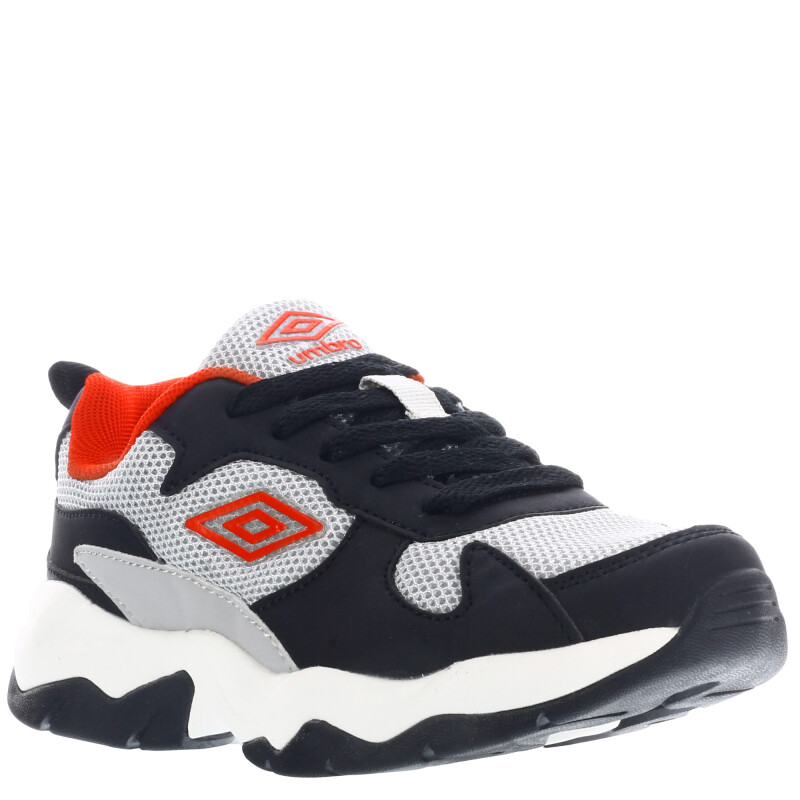 Championes de Niños Umbro Orbit Gris - Negro - Rojo