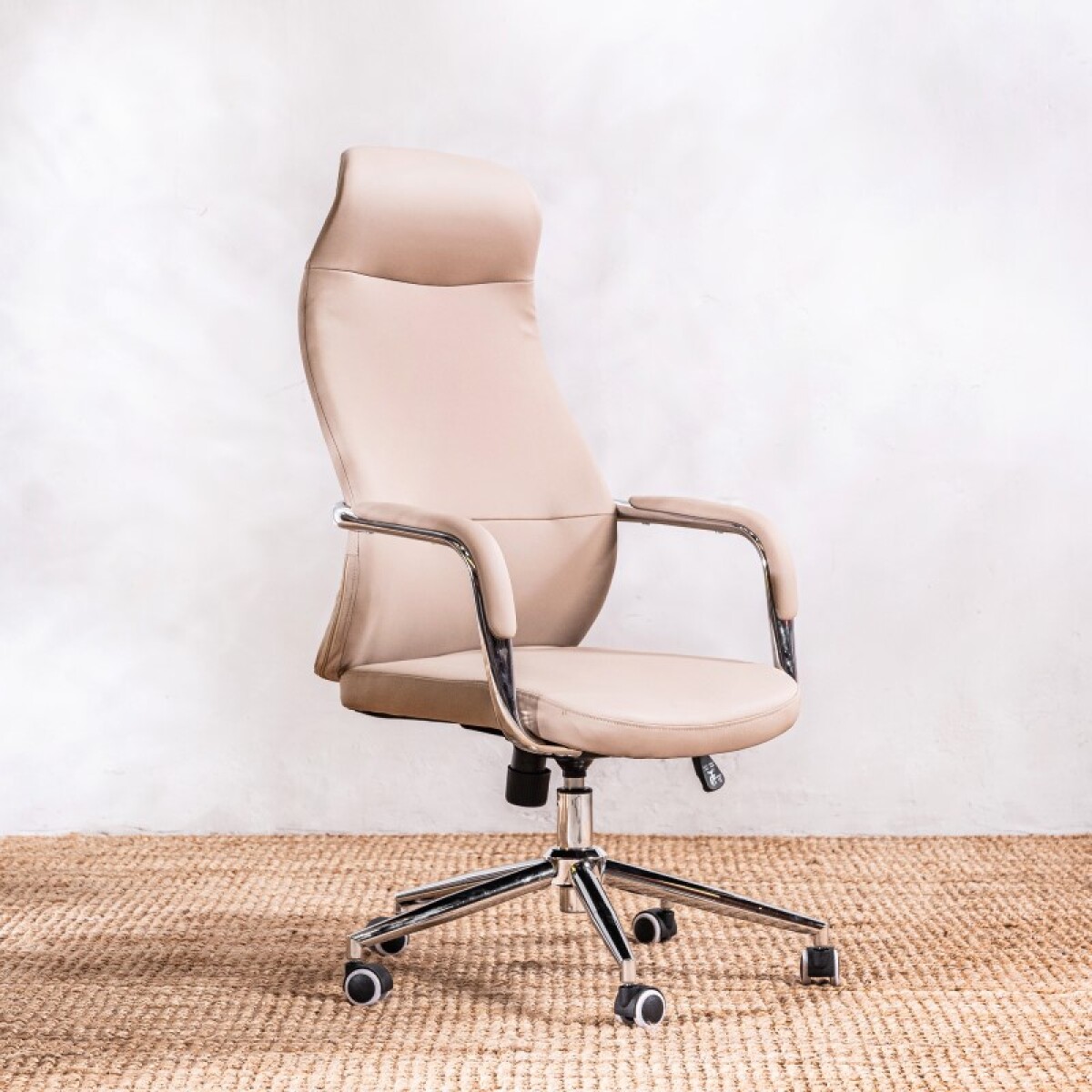 Silla De Oficina Rt-5691-03 Beige - Beige 