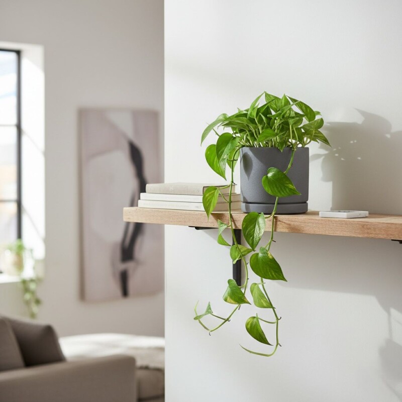 MACETERO CERAMICA GRIS OSC C/BASE 11X10.5CM Unica