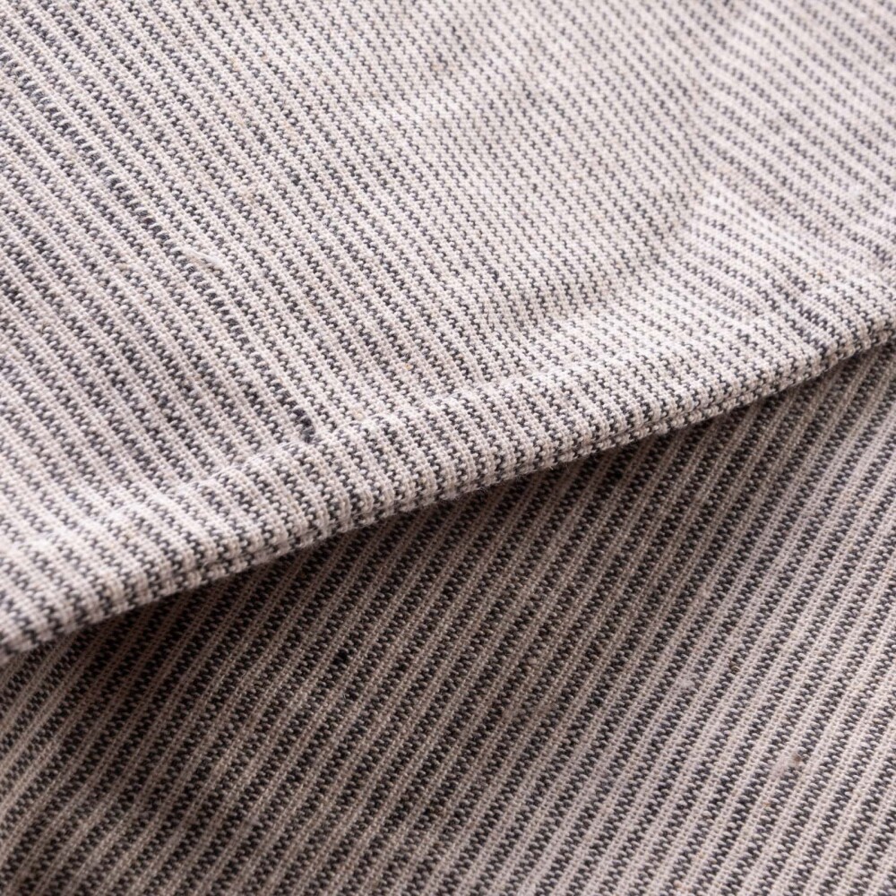 INDIVIDUAL LINEAS LINO-Y-ALGODON GRIS ALGODÓN Y LINO