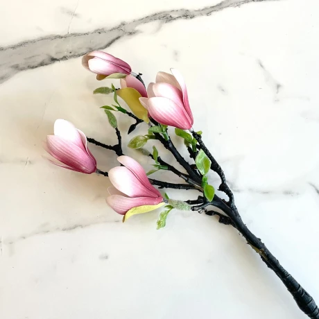Planta Ramo Flores Artificial Yulan Magnolia 50cm Planta Ramo Flores Artificial Yulan Magnolia 50cm