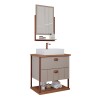 Mueble De Baño Mgm Uni Mdf Gris Con Bañera Y Espejo Mueble De Baño Mgm Uni Mdf Gris Con Bañera Y Espejo