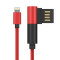 Cable iPhone Mallado Lateral DA Rojo