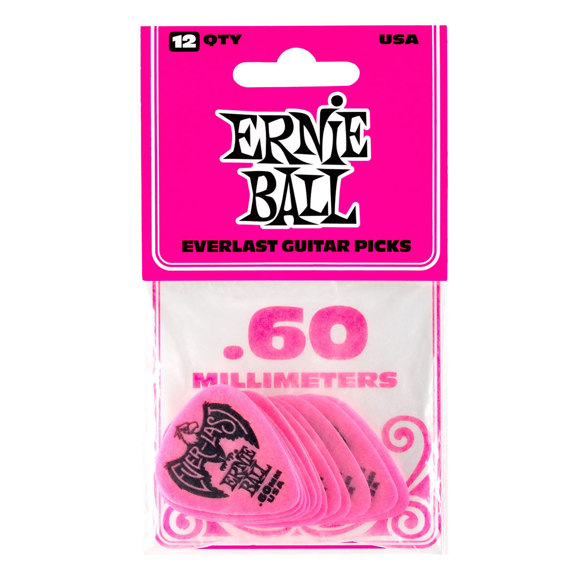 Pack pua guitarra Ernie ball everlast 0.6mm 12pcs 