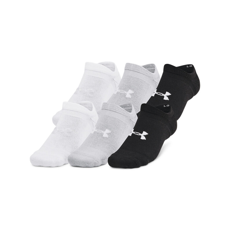 UA Essential Cushion 6pk NS-WHT BLK-002