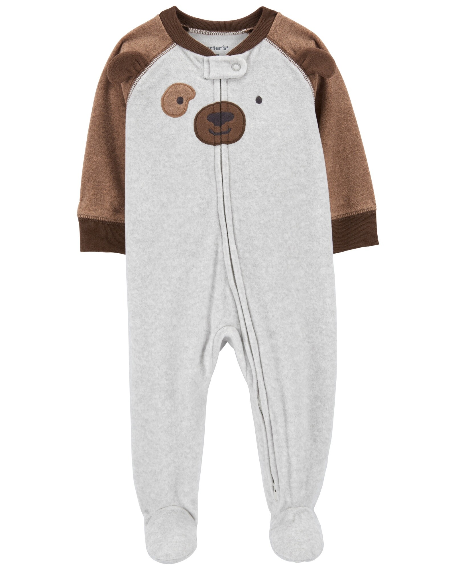 Pijama uno pieza de micropolar, con pie, diseño perro Sin color