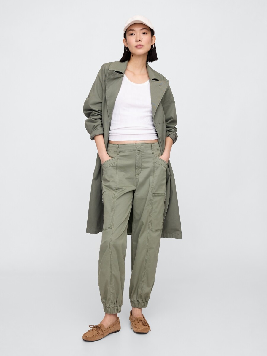 Jogger Con Cierre Downtown Mujer - Mesculen Green 