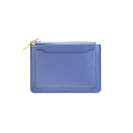 Monedero tarjetero de cuerina Azul