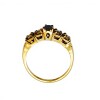 Anillo Vera-Oro Bajo-Piedra Zafiro y Zirconia-AN8131 conpiedra