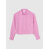 V-LS CROPPED LINEN SHIRT SUGAR PINK