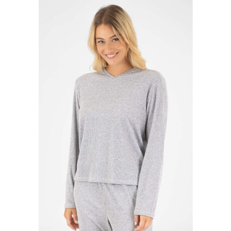 Remera rib fino gris Gris