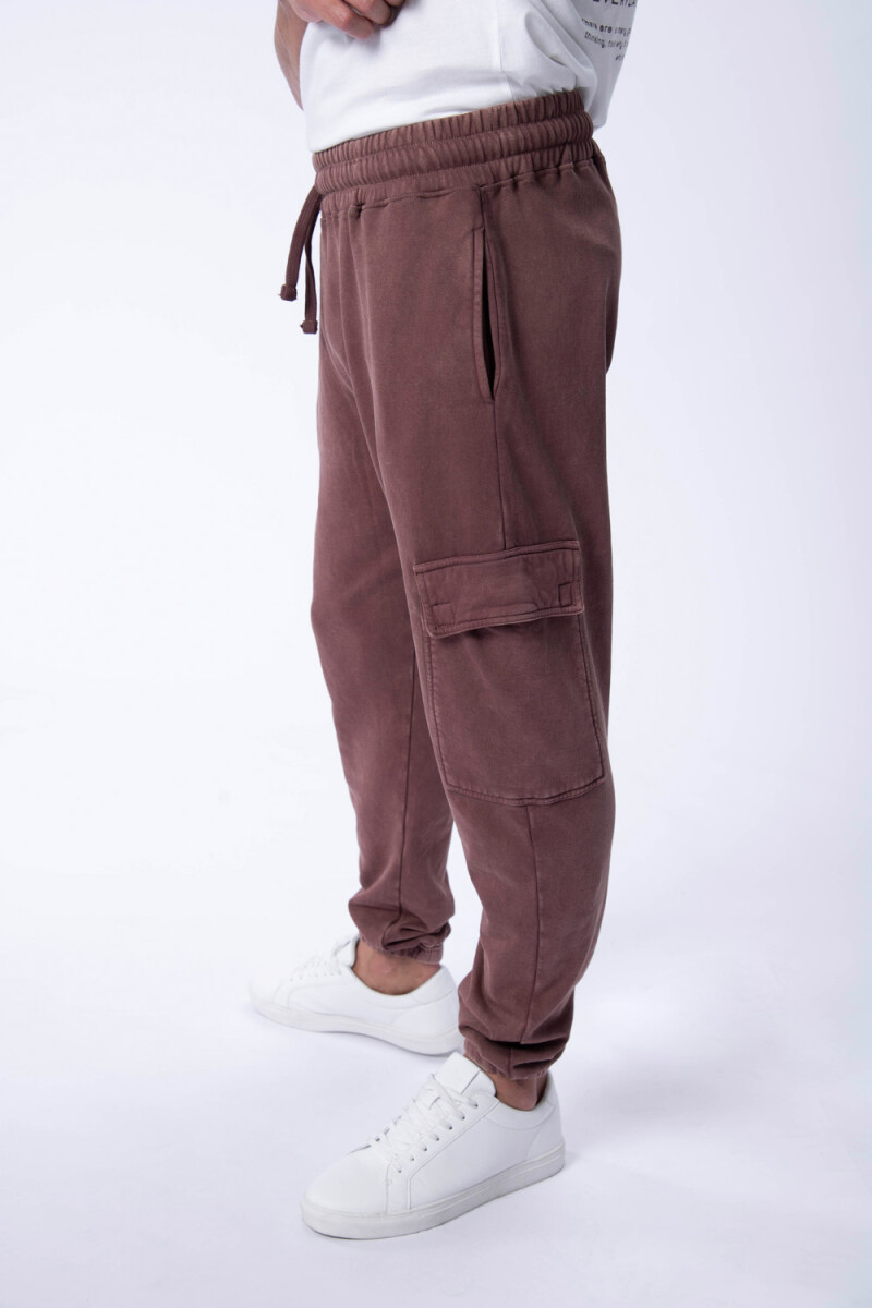 Pantalón Deportivo Cargo Marrón
