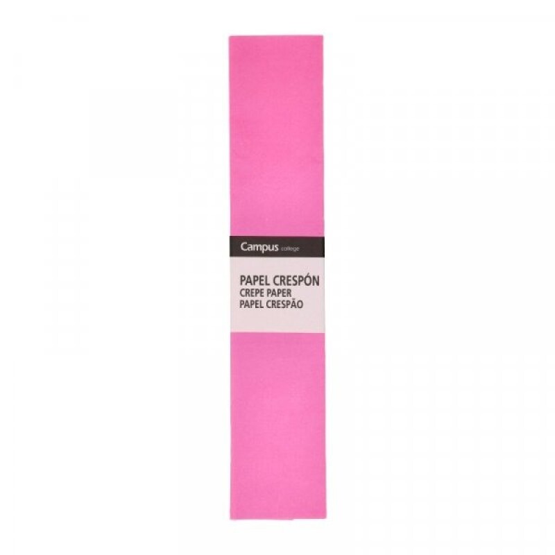 Papel Crepé Campus Rosado 50Cm x2M 20 Grs #Papel Crepé Campus Rosado 50Cm X 2M 20 Grs