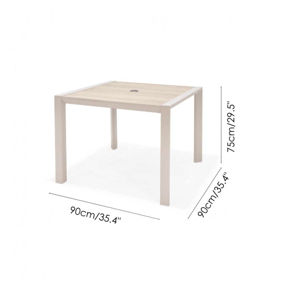 Mesa de Jardín - 90x90 cm - Urbanite Beige