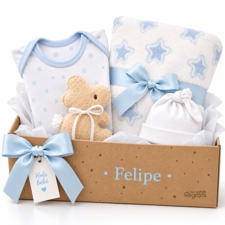 Regalo de nacimiento Bebé en camino celeste