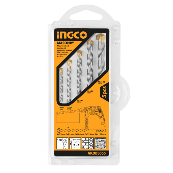 MECHAS CONCRETO PARED SET 5 PZAS INGCO AKDB3055 MECHAS CONCRETO PARED SET 5 PZAS INGCO AKDB3055