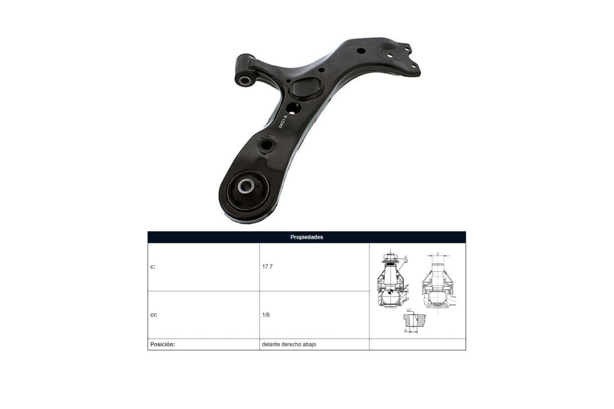 Parilla De Suspension Delantera Toyota Rav4 05-17 Der Parilla De Suspension Delantera Toyota Rav4 05-17 Der