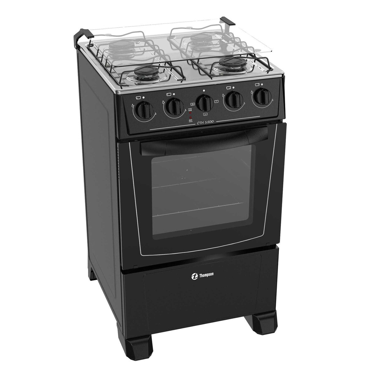 COCINA COMBINADA NEGRA THOMPSON CTH1500N 