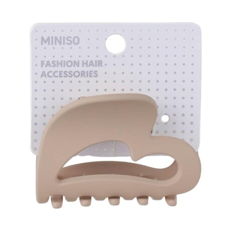 Pinza de cabello corazón beige
