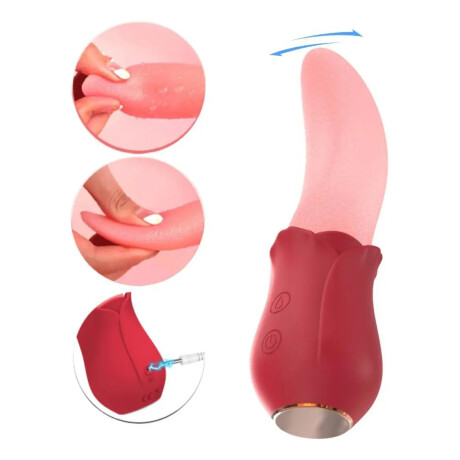 Estimulador Clítoris Lengua Vibradora Tongue Rose Estimulador Clítoris Lengua Vibradora Tongue Rose