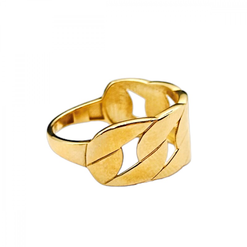 Anillo eslabón-Oro bajo-Sin Piedra-AN8176 sinpiedra
