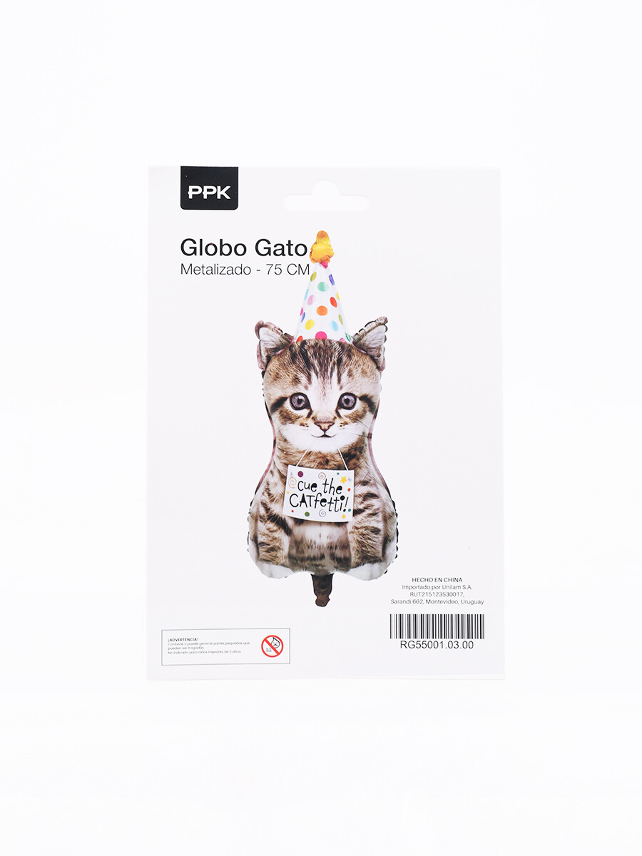 GLOBO METALIZADO GATO - MULTICOLOR 